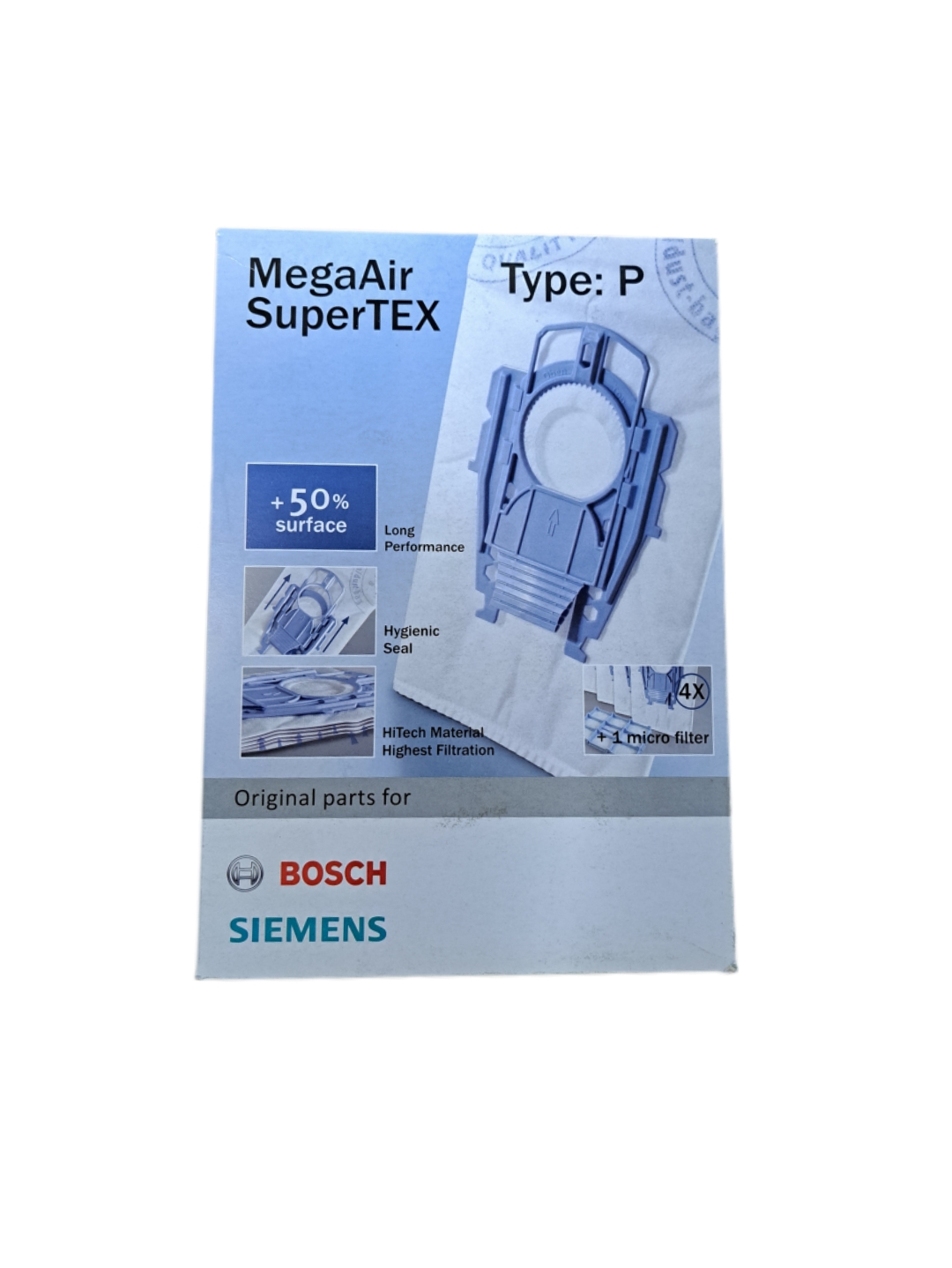 پاکت جاروبرقی بوش Type P جلد آبی